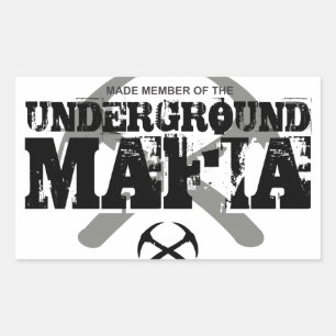 UNTERGRUNDMAFIA RECHTECKIGER AUFKLEBER