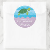 Unterhalb der Bezeichnung der Meeresschule | Editi Runder Aufkleber (Tasche)