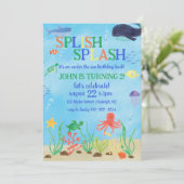 Unterhalb der Birthday-Bash-Party Einladung (Stehend Vorderseite)