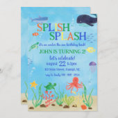 Unterhalb der Birthday-Bash-Party Einladung (Vorne/Hinten)