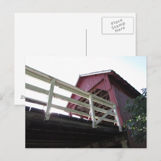 Unterhalb der Covered Bridge Postkarte (Vorne/Hinten)