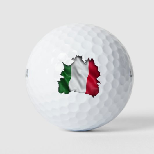 Unterhalb der italienischen Flagge Golfball (Vorderseite)