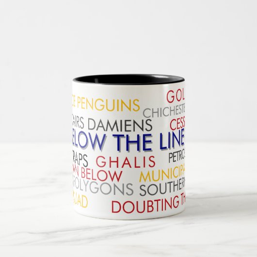 Unterhalb der Linie Zweifarbige Tasse (Mittel)