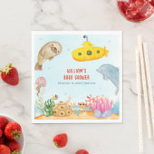 Unterhalb der maritimen Babydusche Serviette (Beispiel)