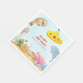 Unterhalb der maritimen Babydusche Serviette (Ecke)