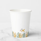 Unterhalb der Meeresbeben | Meeresalgen und Fische Pappbecher (Links)