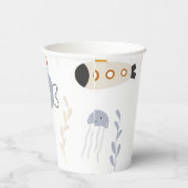 Unterhalb der Meeresbeben | U-Boote und Quallen Pappbecher (Rechts)