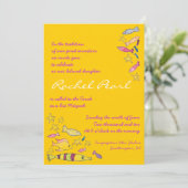 Unterhalb der Meereskreaturen Bat Bar Mitzvah Einl Einladung (Stehend Vorderseite)