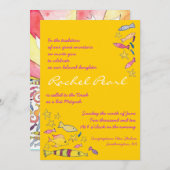 Unterhalb der Meereskreaturen Bat Bar Mitzvah Einl Einladung (Vorne/Hinten)