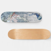 Unterhalb der Meereskreaturen Watercolor-Szene Skateboard (Horizontal)