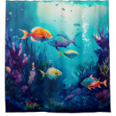 Unterhalb der Meereslandschaft Duschvorhang (Vorderseite)