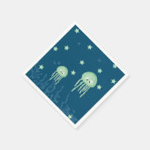 Unterhalb der Meeresquallen-Kinderdusche Serviette (Ecke)