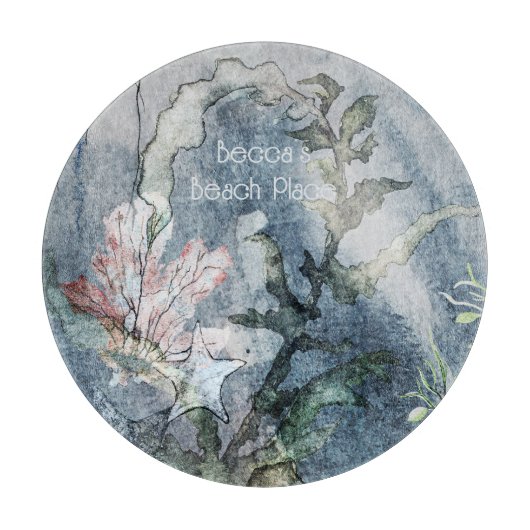 Unterhalb der Meeresquallen-Korallen Schneidebrett (Vorderseite)