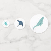 Unterhalb der Meerjungdusche Konfetti (Rückseiten)