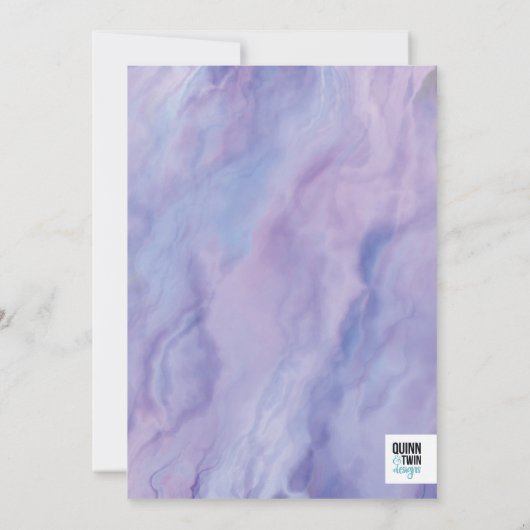 Unterhalb der Meerjungfrau Babydusche Einladung (Rückseite)