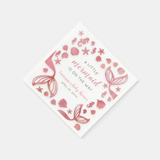 Unterhalb der Meerjungfrau Babydusche Serviette (Ecke)