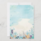 Unterhalb der Muscheln des Meeres Korallen Bat Mit Einladung (Rückseite)