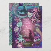 Unterhalb der Sea Baby Shower Einladungen (Vorne/Hinten)