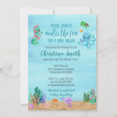 Unterhalb der Sea Baby Shower Einladungen (Vorderseite)