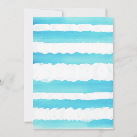 Unterhalb der Sea Baby Shower Einladungen (Rückseite)