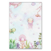 Unterhalb der Sea Baby Shower Tischnummer Schild (Rückseite)