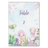 Unterhalb der Sea Baby Shower Tischnummer Schild (Vorderseite)
