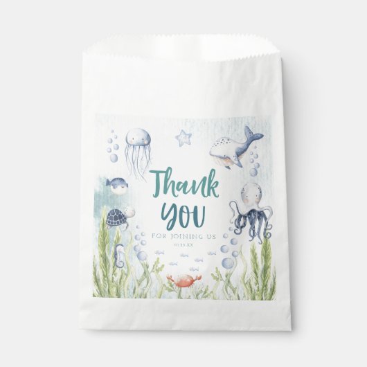 Unterhalb der Sea Ocean Baby Dusche Geschenktütchen (Vorderseite)