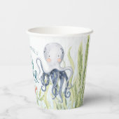 Unterhalb der Sea Ocean Baby Dusche Pappbecher (Rückseite)