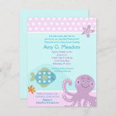 Unterhalb der Sea Ocean Baby Shower Einladung (Vorne/Hinten)