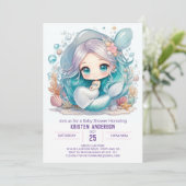 Unterhalb der Sea Serenity Baby Dusche Einladung (Stehend Vorderseite)
