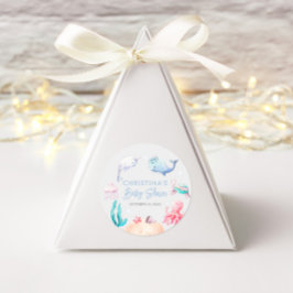 Unterhalb der Wasserspülung Runder Aufkleber