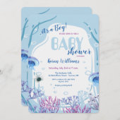 Unterhalb des Blue-Baby-Dusche Einladung (Vorne/Hinten)