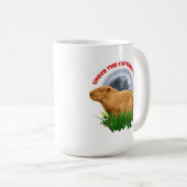 Unterhalb des Capybara Moon Funny Capybara Kaffeetasse (VorderseiteRechts)