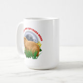 Unterhalb des Capybara Moon Funny Capybara Kaffeetasse (Vorderseite Links)