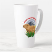 Unterhalb des Capybara Moon Funny Capybara Milchtasse (Rechte Ecke)