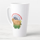 Unterhalb des Capybara Moon Funny Capybara Milchtasse (Linke Ecke)
