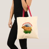 Unterhalb des Capybara Moon Funny Capybara Tragetasche (Vorderseite (Produkt))