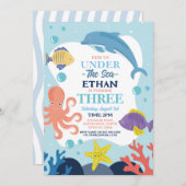 Unterhalb des DREIER OzeanDolphin Octopus 3. Einladung (Vorne/Hinten)