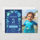 Unterhalb des Fotos des Meeresspiegels Einladung (Vorderseite)