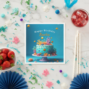 Unterhalb des Korallenriffs - Geburtstag Serviette