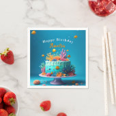 Unterhalb des Korallenriffs - Geburtstag Serviette (Beispiel)