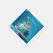 Unterhalb des Korallenriffs - Geburtstag Serviette (Ecke)