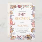 Unterhalb des Meeres Aquarell Nautical Baby Dusche Einladung (Vorne/Hinten)