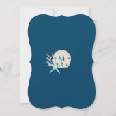 Unterhalb des Meeres Aquarell Seashells Quinceañer Einladung (Rückseite)