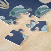Unterhalb des Meeres - Aquarelltiere Kunst Puzzle (Seite)
