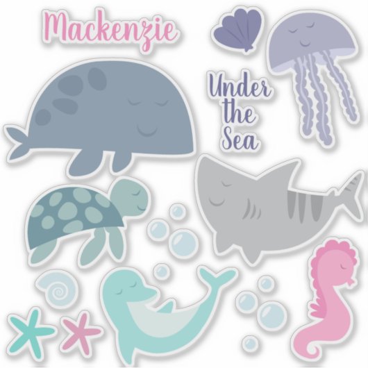 Unterhalb des Meeres Aufkleber (Vorderseite)