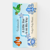 Unterhalb des Meeres | Baby Sea Creatures Baby Sho Banner (Vertikal)