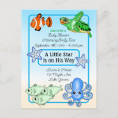 Unterhalb des Meeres | Baby Sea Creatures Baby Sho Postkarte (Vorderseite)