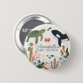 Unterhalb des Meeres-Babyduschfavoriten Button (Vorne & Hinten)