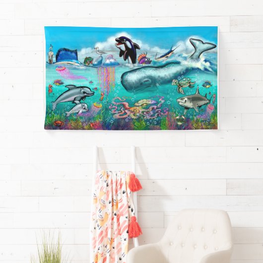 Unterhalb des Meeres Banner (Insitu)